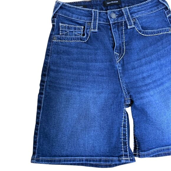 TRUE RELIGION Jennie Curvy Mid Short Big T Size 26 - Picture 3 of 10